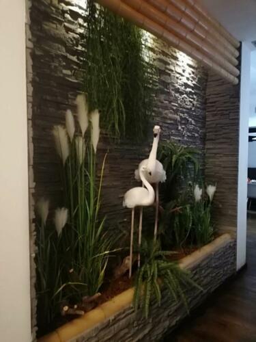 Allestimento piante e fiori artificiali presso ristorante giapponese Gainen a Parma